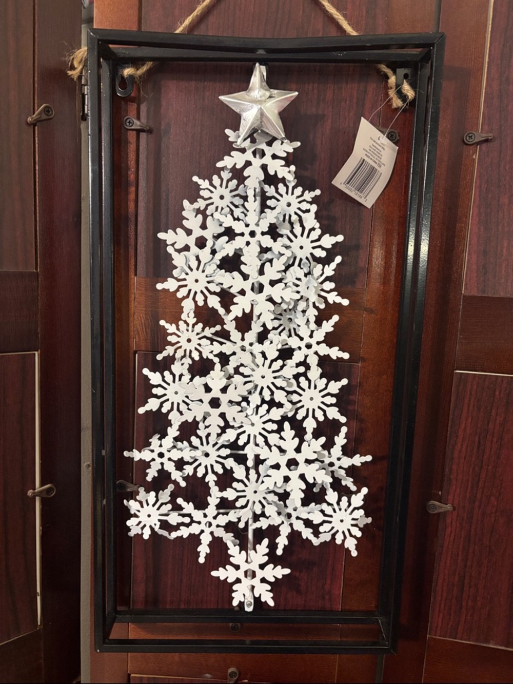 Home Holiday White Snowflake Tree Wall Hanging - Unbranded